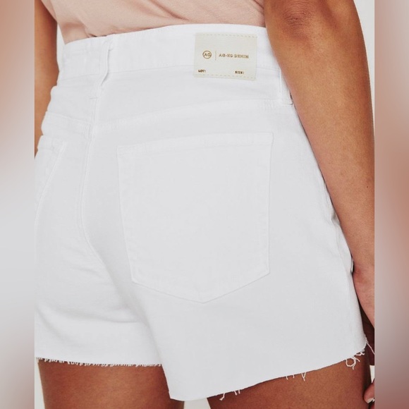 NWT AG-ED Hailey Cutoff White Boyfriend Denim Stretch Shorts Size 32 - Picture 5 of 15